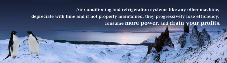 Air conditioning and refrigeration systems, like any other machine, depreciate with time. And if not properly maintained, they progressively lose efficiency, consume more power, and drain your profits.